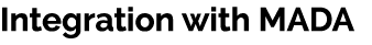 Integration with MADA 