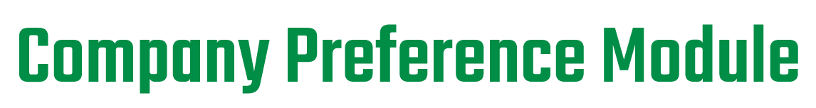 Company Preference Module 
